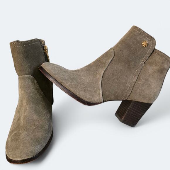 Tory Burch Shoes - Tory Burch Ankle Boots Green Suede Size 6